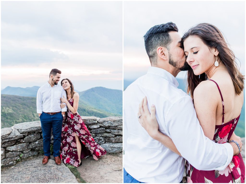 engagement session at pinnacle trail in craggy gardens