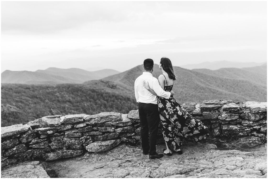 engagement session in asheville mountains