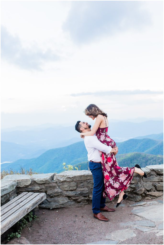 asheville mountains engagement session