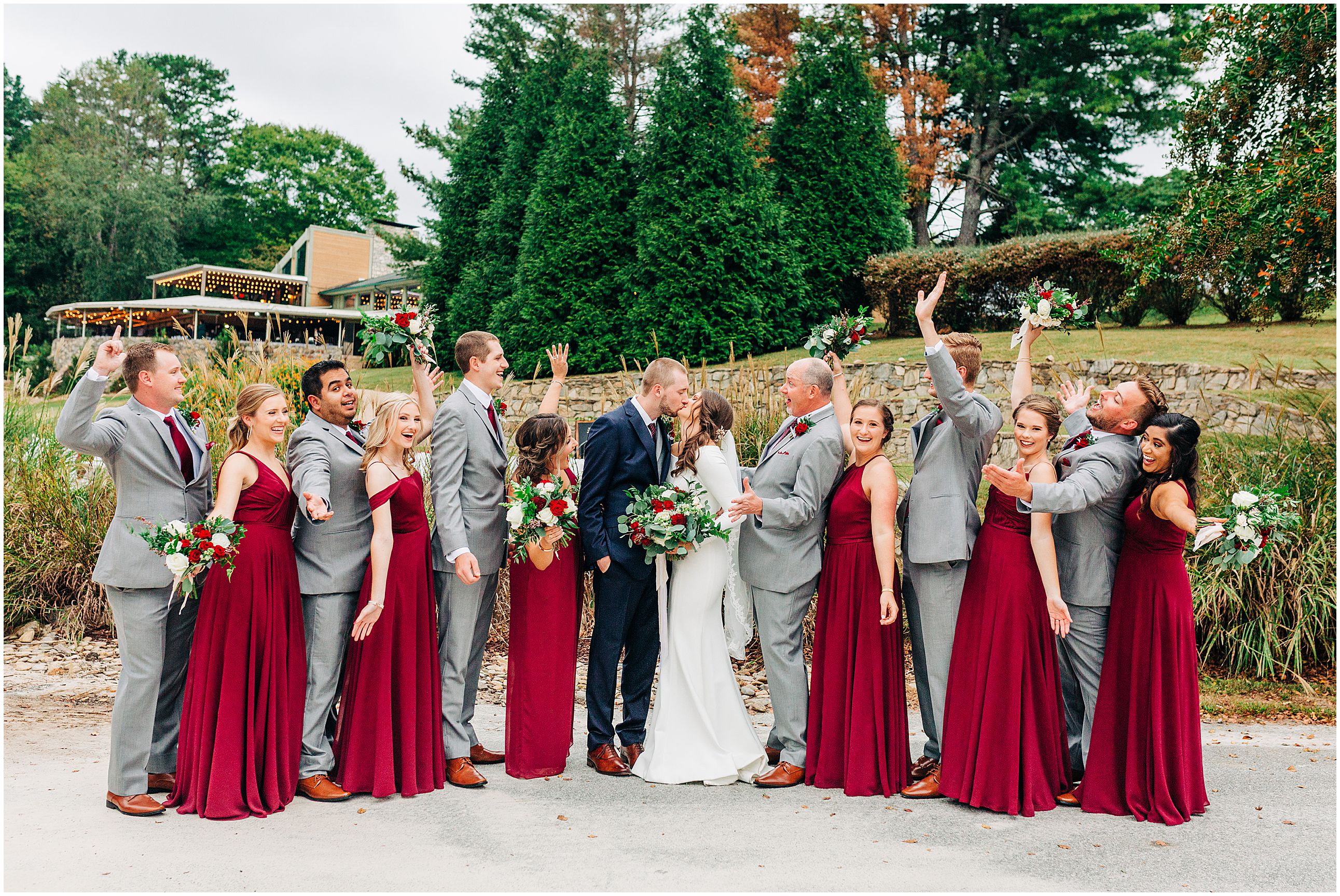 wedding photos at rumbling bald resort lake lure