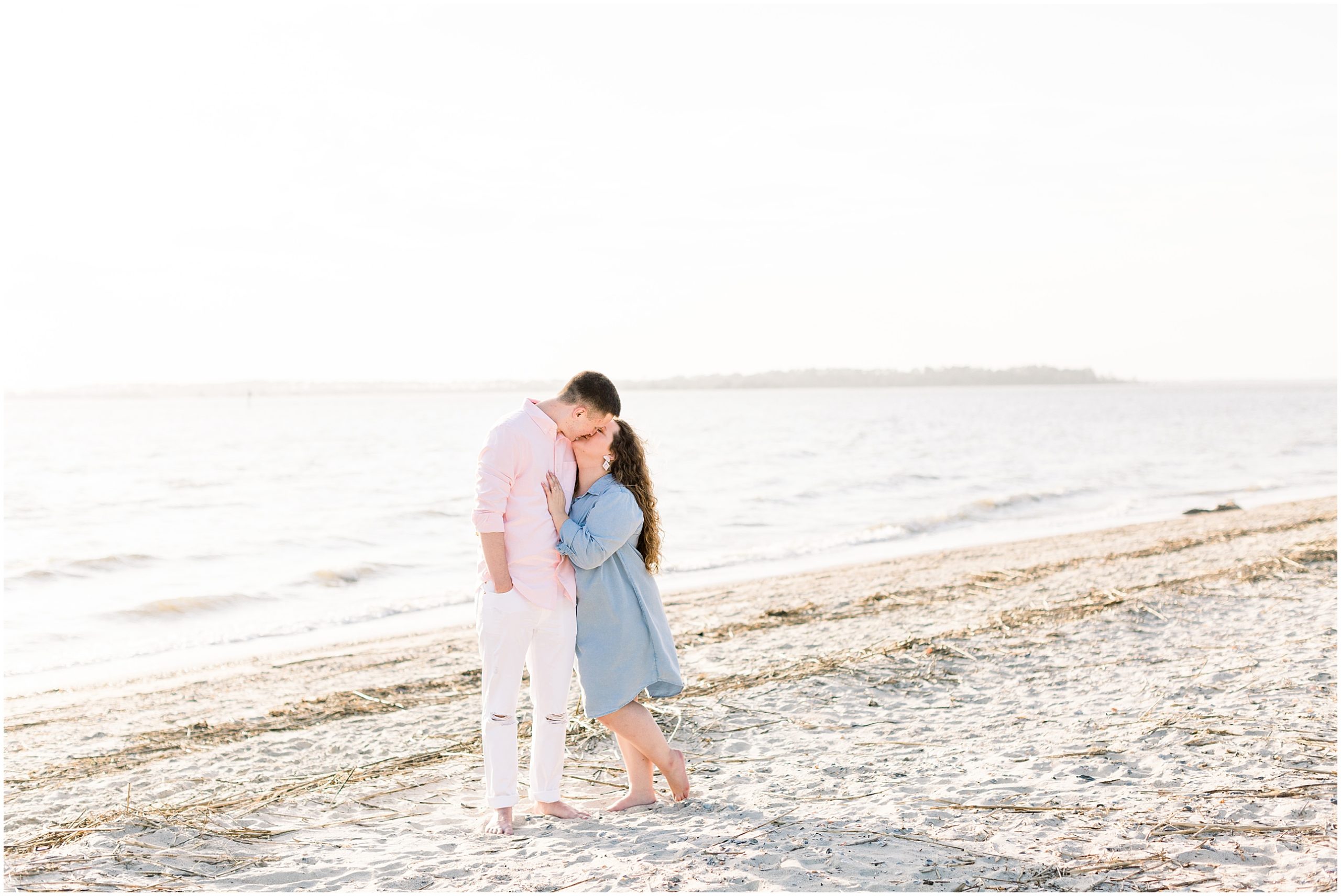 engagement session at folly beach