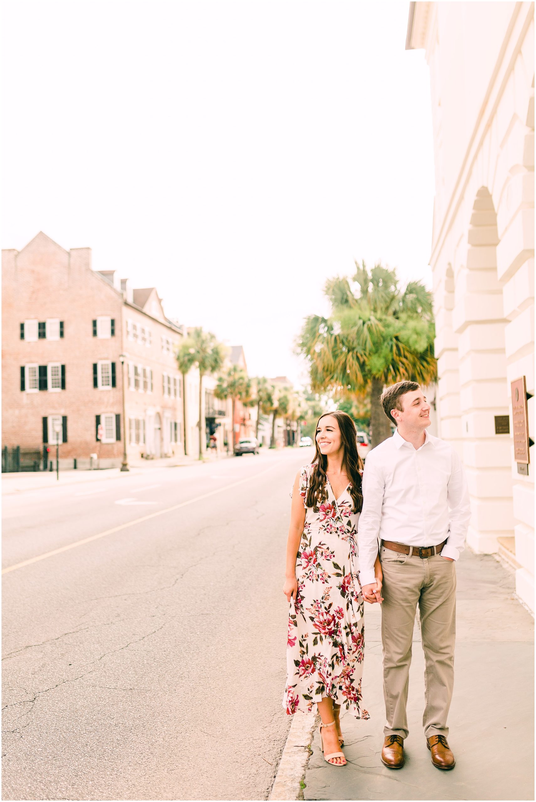 engagement session in downtown charleston sc