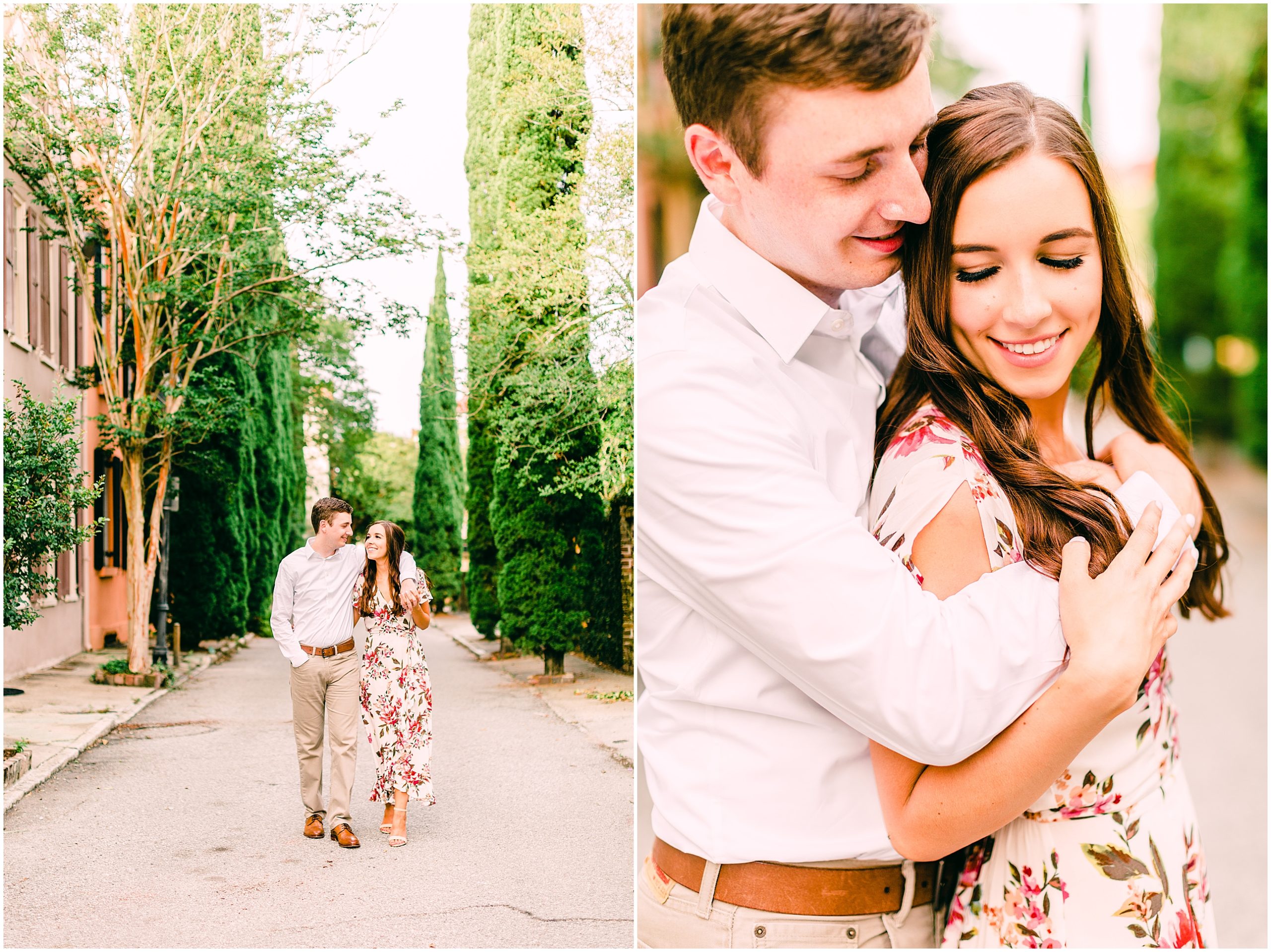 engagement session in downtown charleston sc
