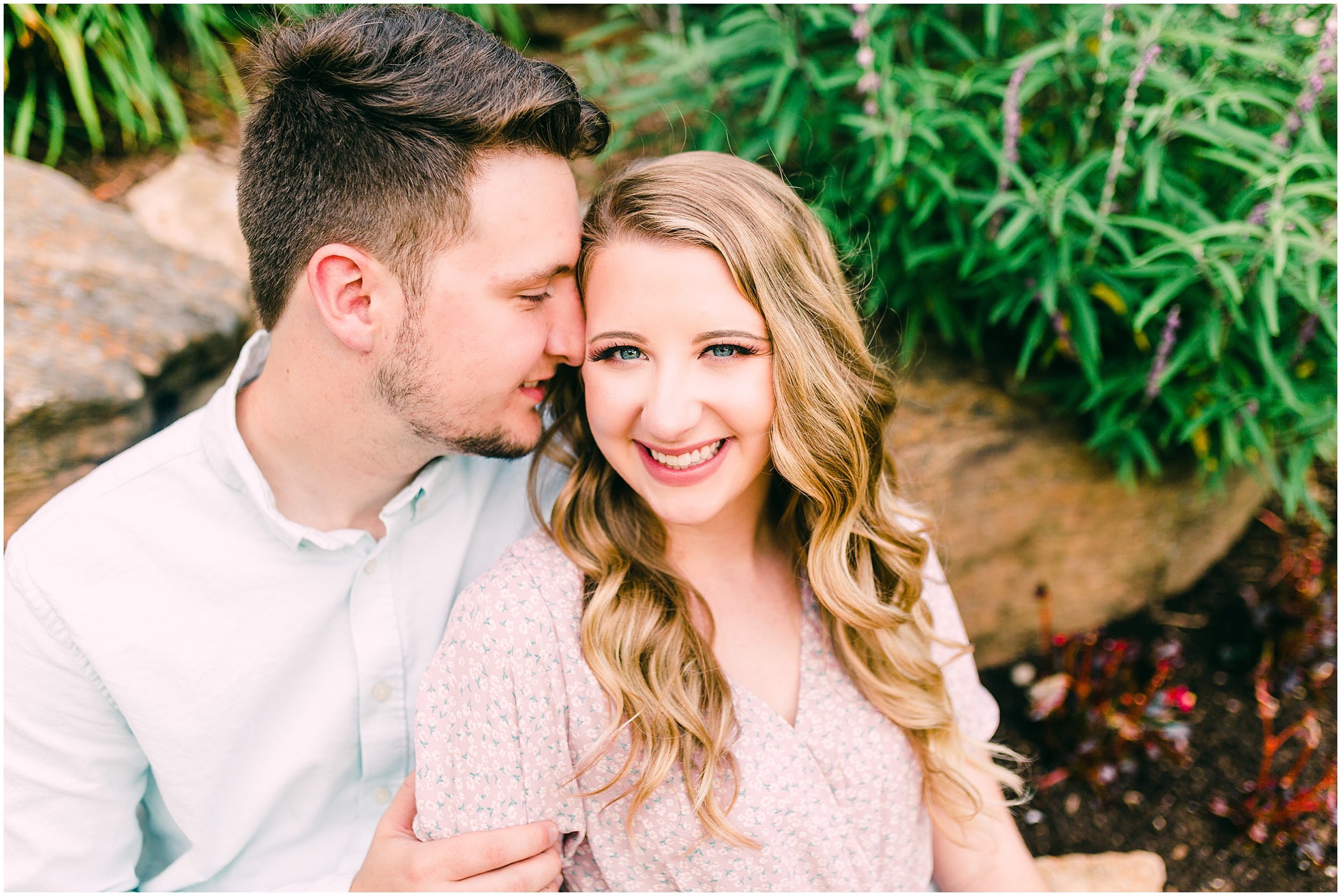 engagement session in falls park in greenville sc