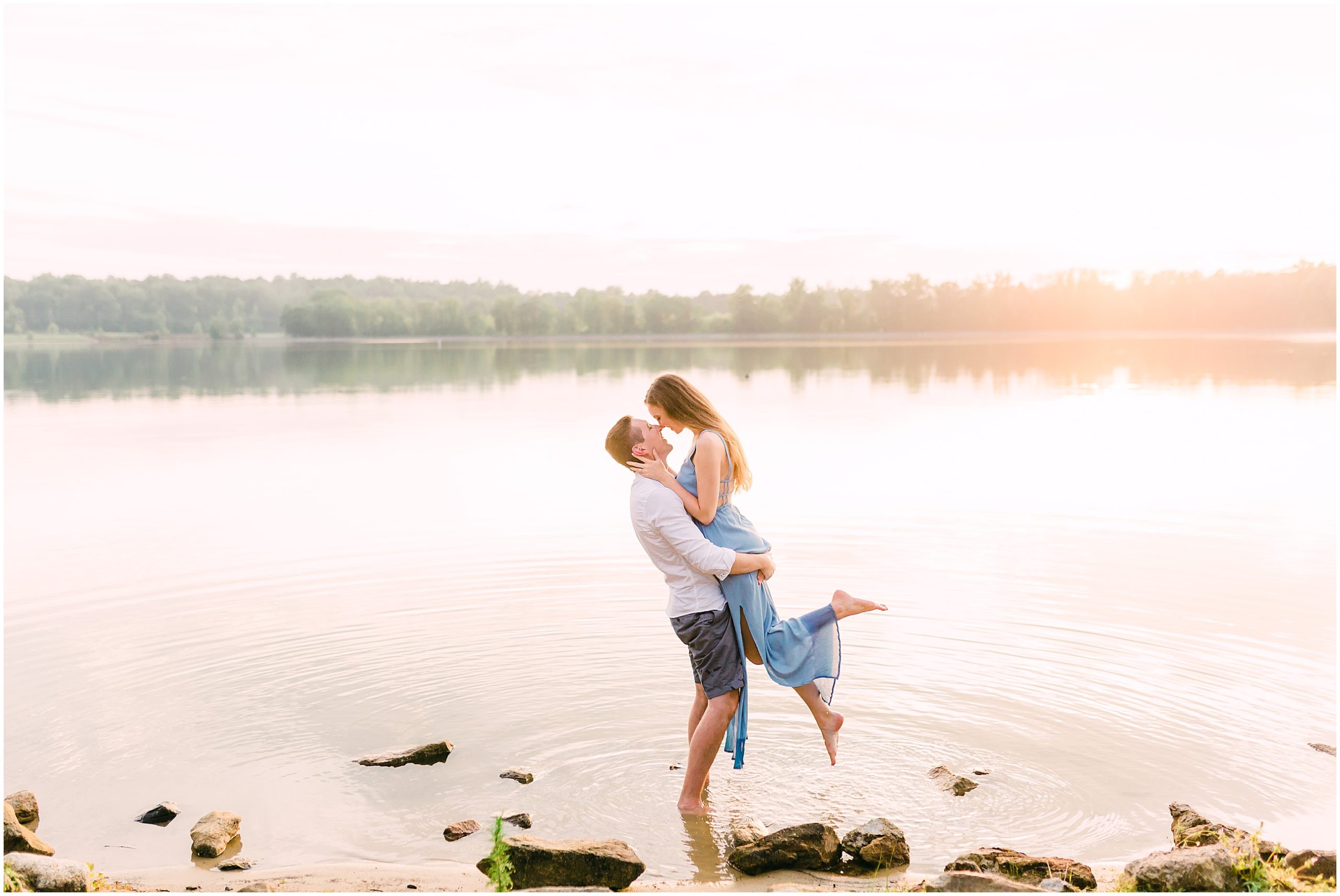 engagement session at rankin lake park in gastonia nc