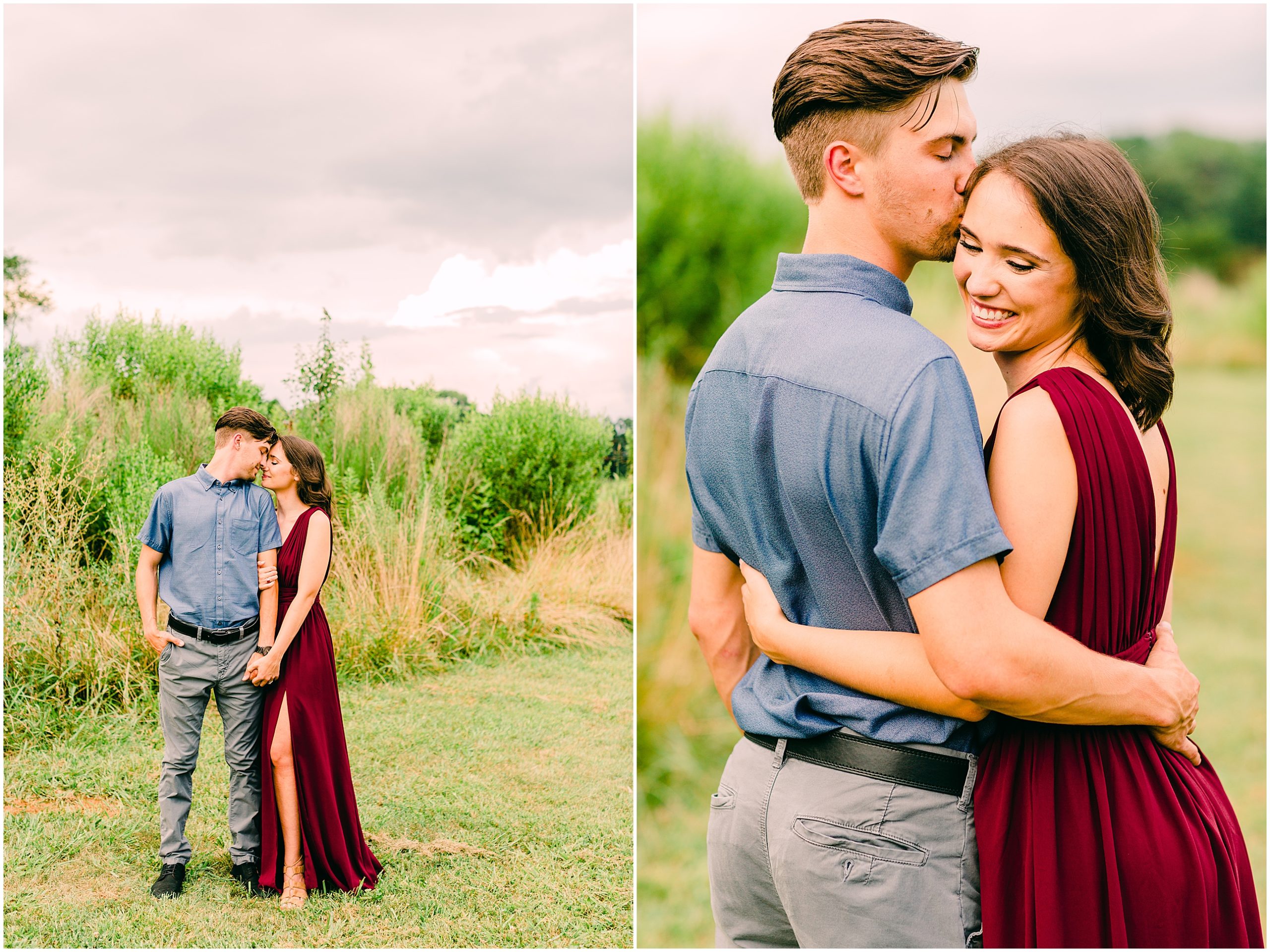 Engagement session at clarks creek in charlotte