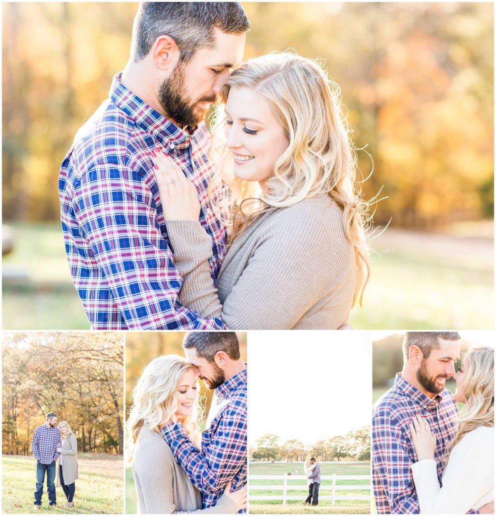 Fall engagement session at the anne springs greenway in fort mill south carolina